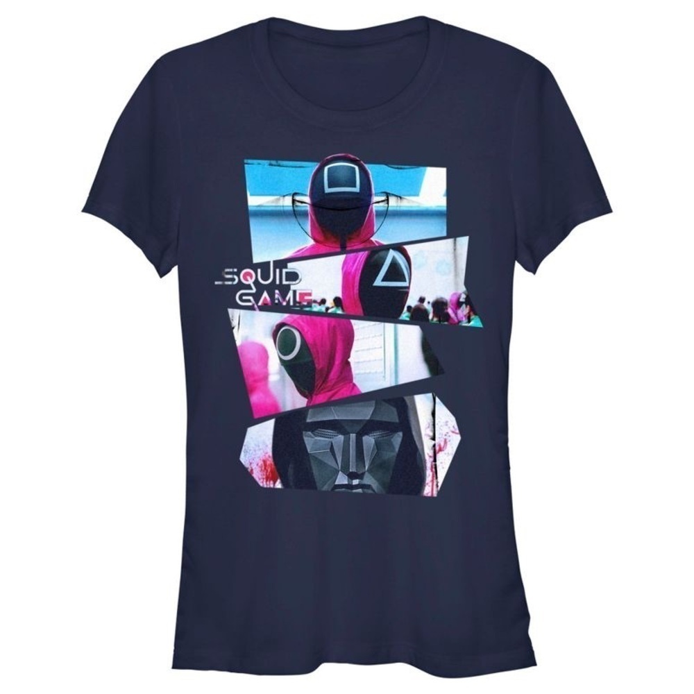 Netflix Squid Game TV Show Blue Short Sleeve Graphic T-Shirt Size Small